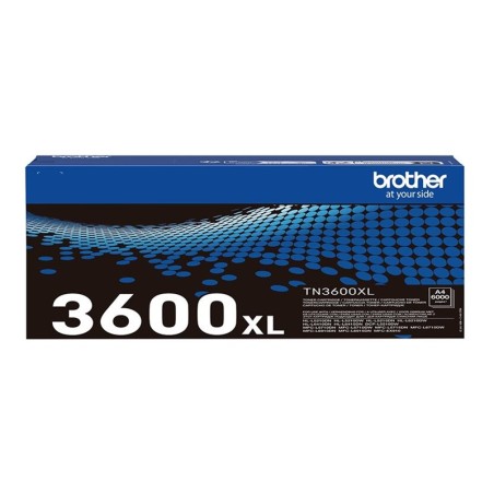 BROTHER TN3600XL HIGH YIELD TONER BLACK CARTRIDGE, 6,000 PAGES