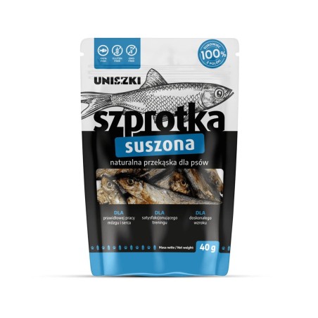 UNISZKI Dried sprat - dog treat - 40 g