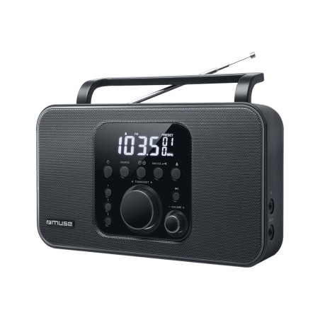 Muse | Radio | M-091R | Alarm function | AUX in | Black