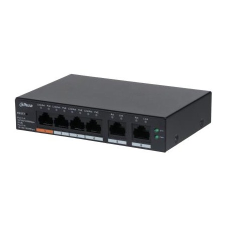 Switch|DAHUA|CS4006-4GT-60|Type L2|Desktop/pedestal|PoE ports 4|60 Watts|DH-CS4006-4GT-60