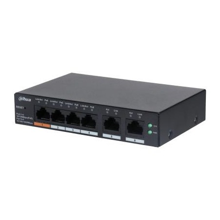 Switch|DAHUA|CS4006-4ET-60|Type L2|Desktop/pedestal|PoE ports 4|CS4006-4ET-60