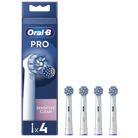 Oral-B | Replaceable toothbrush heads | EB60X-4 Sensitive Clean Pro | Heads | For adults | Number of brush heads included 4 | White