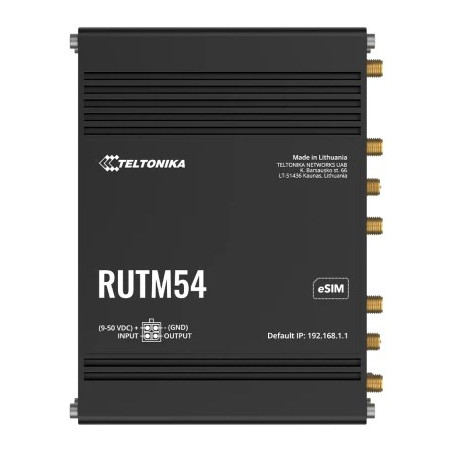 Teltonika RUTM54 wireless router Gigabit Ethernet Dual-band (2.4 GHz / 5 GHz) 5G Black