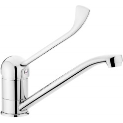 Kitchen faucet with lever...