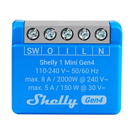 SHELLY 1 Mini Gen4 Smart switch 1P Blue