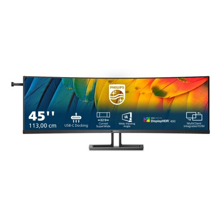 Philips | Curved Business Monitor | 45B1U6900C/00 | 44.5 " | VA | HDR | 32:9 | 75 Hz | 4 ms | 5120 x 1440 pixels | 450 cd/m² | HDMI ports quantity 2 | Black | Warranty 24 month(s)