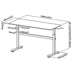 Manual height adjustable...