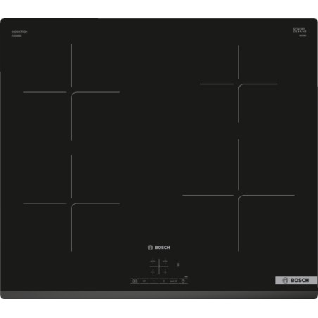 Bosch | Hob | PUE63KBB6E | Induction | Number of burners/cooking zones 4 | Touch | Timer | Black