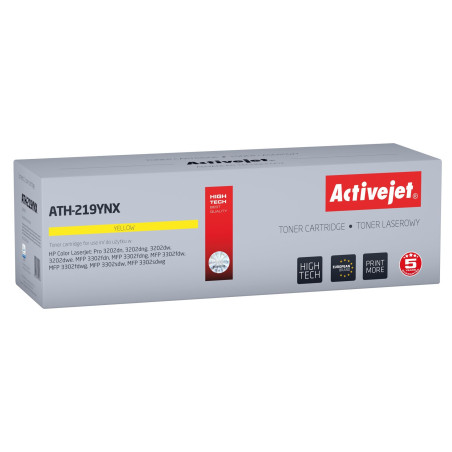 Activejet ATH-219YNX Toner for HP printer, replacement HP 219X W2192X; Supreme; 2500 pages; yellow, with chip