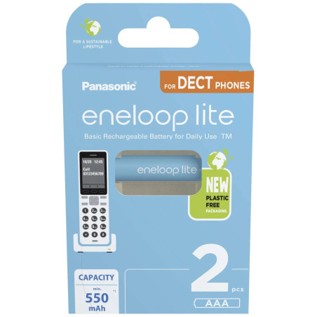 Panasonic | Rechargeable Batteries | ENELOOP Lite BK-4LCCE/2DE | AAA | 550 mAh | 2 pc(s)