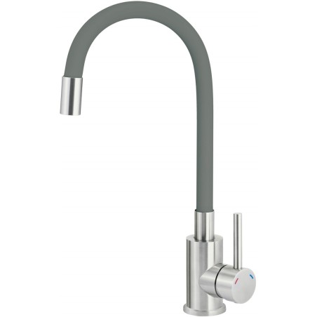 Kitchen faucet with bent spout
