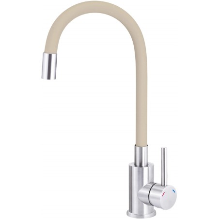 Kitchen faucet with bent spout