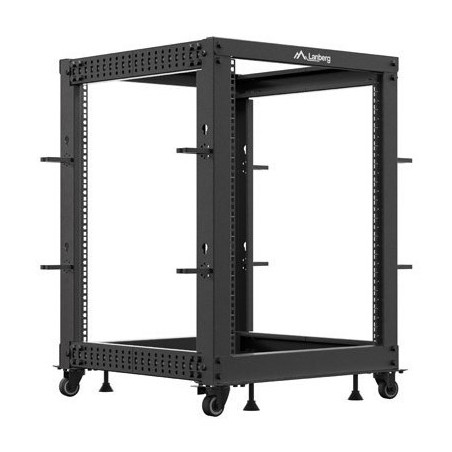 Open Rack 19" 15U 600x600-1100 adjustable black