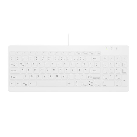 Contour Design Active Key Contour QuickClean Medical Keyboard Removable Cover Compact Wired White DE C7012