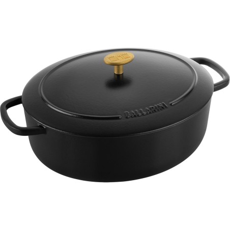 BALLARINI BELLAMONTE Cast iron pot oval 4.5 ltr, black