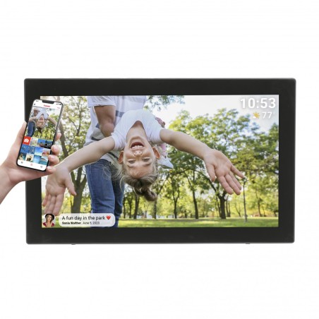 Denver PFF-2160 digital photo frame Black 54.6 cm (21.5") Touchscreen Wi-Fi