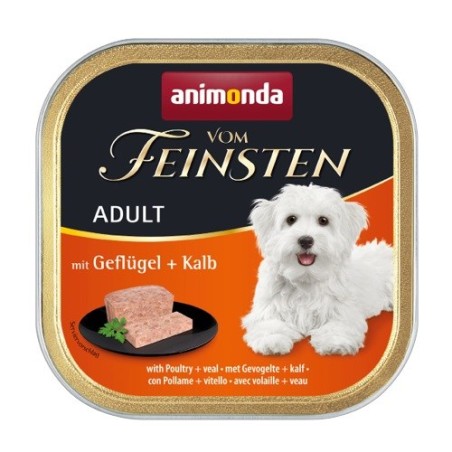ANIMONDA Vom Feinsten Adult Poultry and veal - wet dog food - 150g