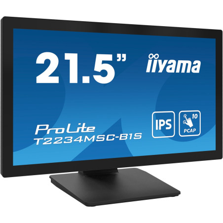 iiyama ProLite T2234MSC-B1S computer monitor 54.6 cm (21.5") 1920 x 1080 pixels Full HD Touchscreen Black
