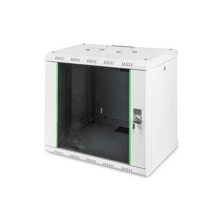 Digitus | Wall Mounting Cabinet | DN-19 09-U | Grey | IP protection class: IP20; Front door: Glass door, single opening; Cabinet type: Wall mounting cabinet; Equipment mounting depth min.-max.: 305-370 mm; Load capacity: 100 kg; Dimensions: 509 x 600 x 450 mm