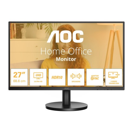 AOC U27B3A | 27 " | IPS | UHD | 16:9 | 60 Hz | 4 ms | 3840 x 2160 pixels | 350 cd/m² | HDMI ports quantity 2