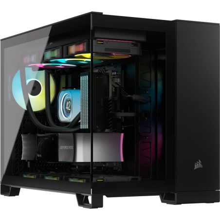 Corsair 2500X Micro-ATX Case, Tempered Glass - black