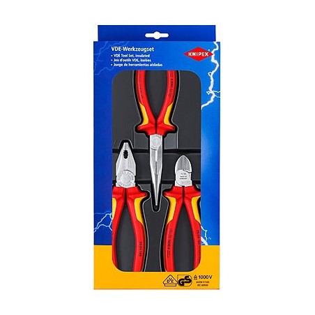 Knipex 00 20 12 mechanics tool set 3 tools