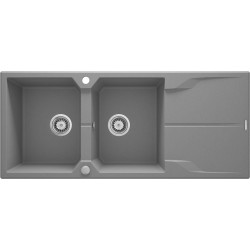 2-bowl granite sink with...