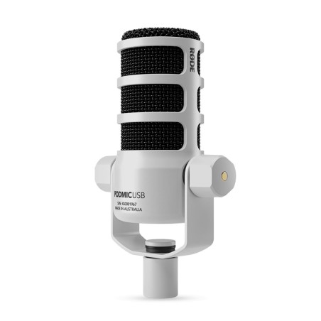 RØDE PodMic USB White - dynamic microphone for podcasting