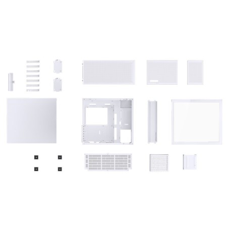 Jonsbo D41 MESH ATX Case, Tempered Glass - white