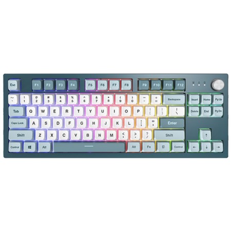 Montech MKey TKL keyboard Gaming USB Dark Grey, Light Blue, White