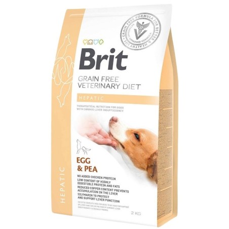 BRIT Grain Free Veterinary Diet Hepatic Egg&Pea - dry dog food - 2 kg