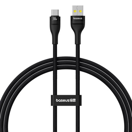 Baseus Flash 2 USB A to USB C fast charging cable 1 m 100 W Black