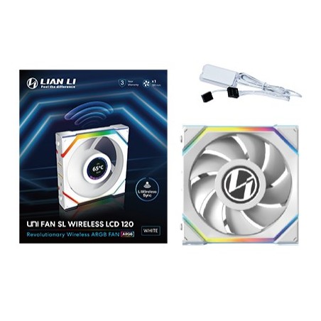 Lian Li UNI FAN SL Wireless LCD 120 Computer case 12 cm White 1 pc(s)