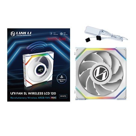 Lian Li UNI FAN SL Wireless LCD 120 Reverse Blade Computer case 12 cm White 1 pc(s)