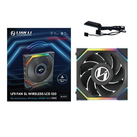 Lian Li UNI FAN SL Wireless LCD 120 Reverse Blade Computer case 12 cm Black 1 pc(s)