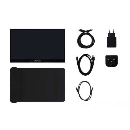 Verbatim 49593 computer monitor 43.9 cm (17.3") 1920 x 1080 pixels Full HD LCD Touchscreen Black