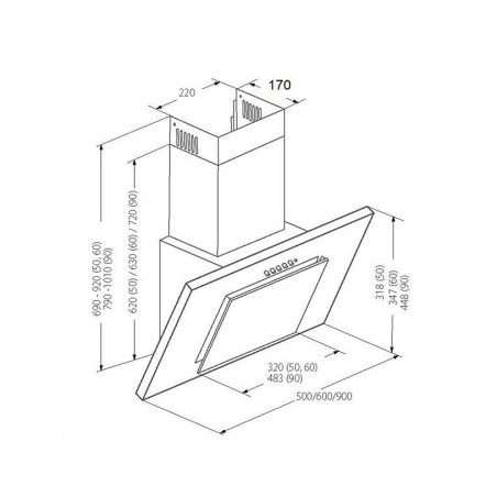 AKPO WK-4 NERO 2.0 50 White T300 Linear LED/Controller Hood