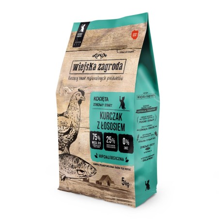 WIEJSKA ZAGRODA Kittens Chicken with salmon - dry cat food - 5kg