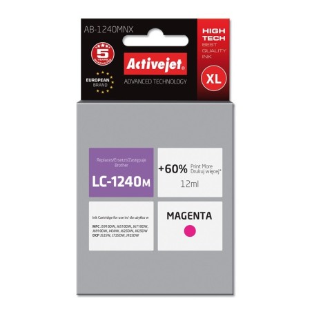 Activejet AB-1240MNX Ink (replacement for Brother LC1240M/1220M; Supreme; 12 ml; magenta)