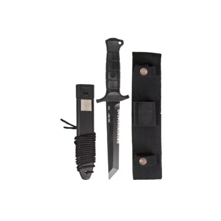 Mil-Tec German Combat Knife Black 2000 steel 440