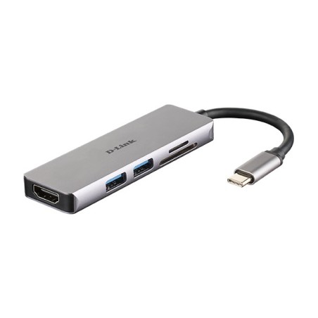 D-Link 5-in-1 USB-C Hub with HDMI and SD/microSD Card Reader