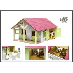 Wooden stable for horses -...