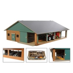 Cow barn with milking...