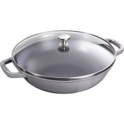 Staub cast iron wok with...