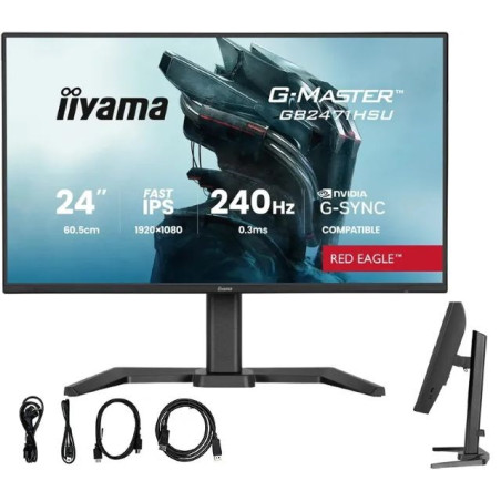 iiyama G-MASTER GB2471HSU-B1 computer monitor 60.5 cm (23.8") 1920 x 1080 pixels Full HD Black