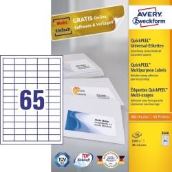 Avery 3666 self-adhesive...