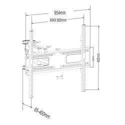 37-80'' 50 kg double arm TV...