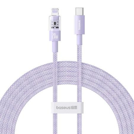 Baseus Gem USB-C to iP fast charging cable 2 m 20 W Purple