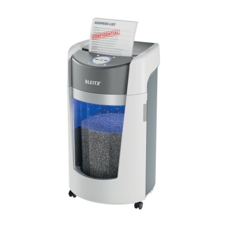 LEITZ Shredder IQ OptiMax Office 35 L, P-5, 2x15 shreds, Automatic Start/Stop, Reverse function, Rotating container - 33% larger capacity for shreds.