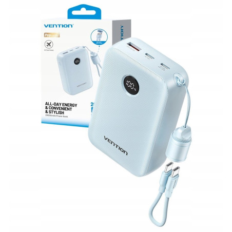 Powerbank Vention 20000mAh 2xUSB-C 1xUSB-A 22,5W BL